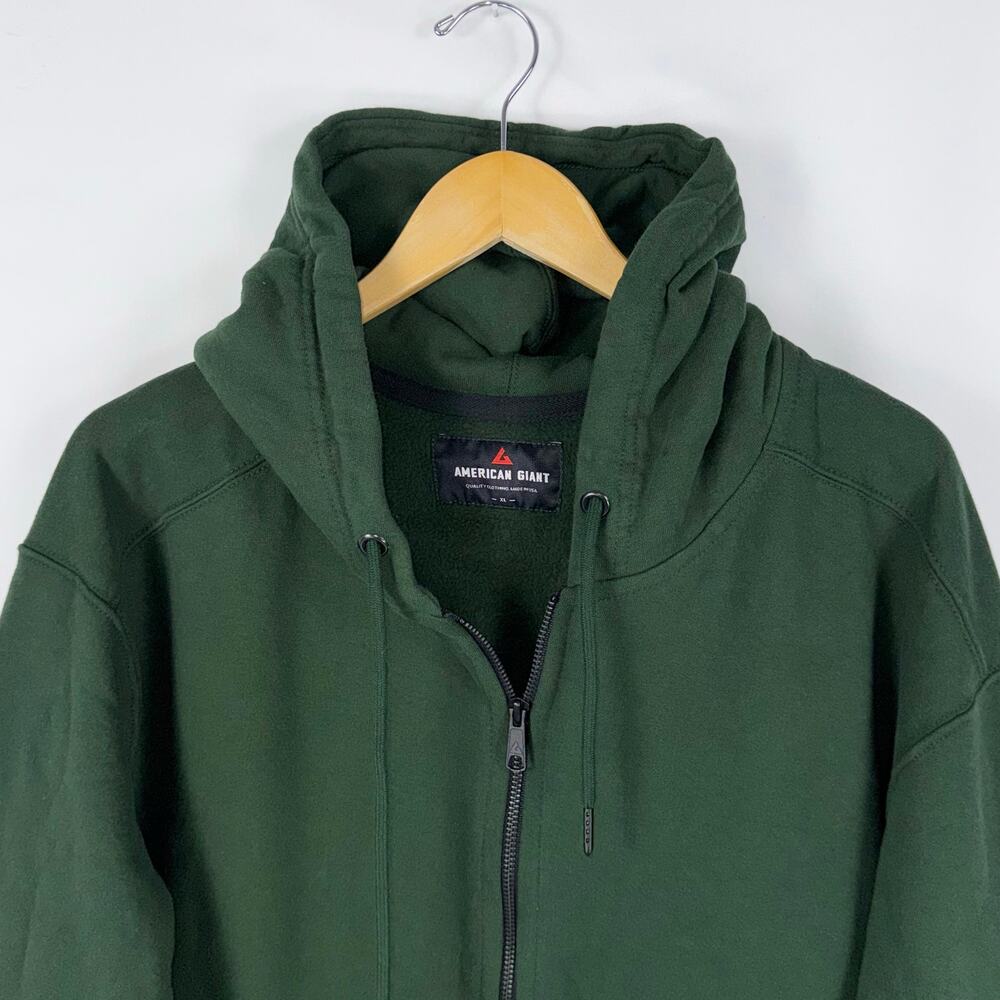 American Giant Heavyweight Relaxed Classic Hoodie Sweatshirt Men's XL Green - Picture 3 of 15
